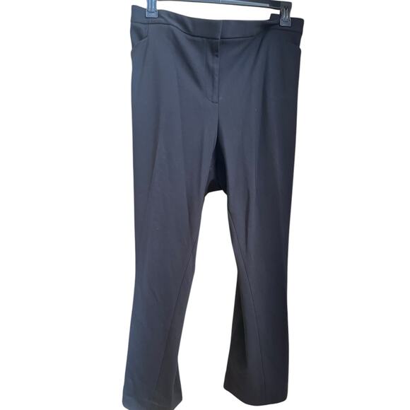 Calvin Klein Flat Front Ponte Ankle Dress Pants | Plus 24W, Black NEW! - Picture 2 of 16